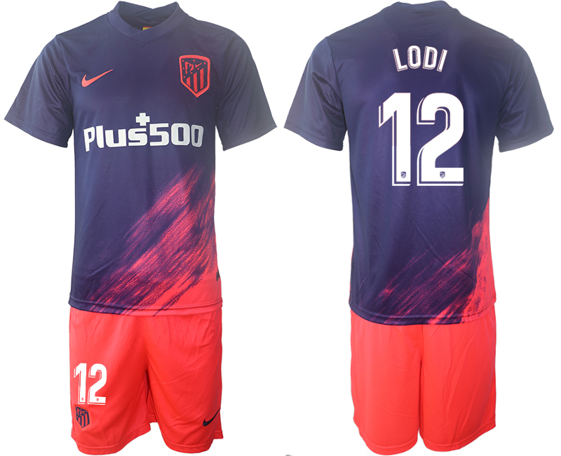 Men 2021-2022 Club Atletico Madrid away purple #12 Soccer Jersey